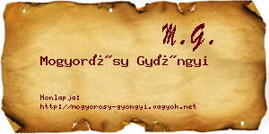 Mogyorósy Gyöngyi névjegykártya