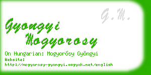 gyongyi mogyorosy business card