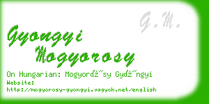 gyongyi mogyorosy business card